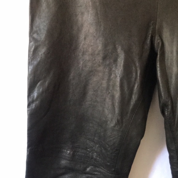 Karen Millen real leather crop pant ankle zip lamb leather size 12 - Picture 6 of 17